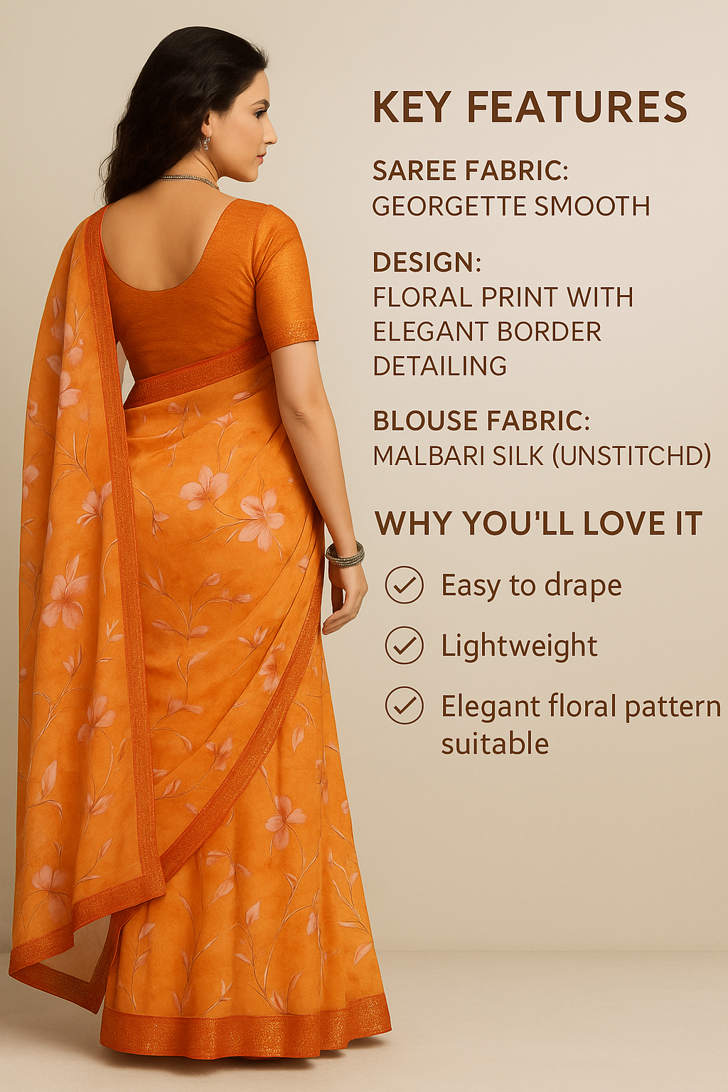 Georgette Smooth Saree