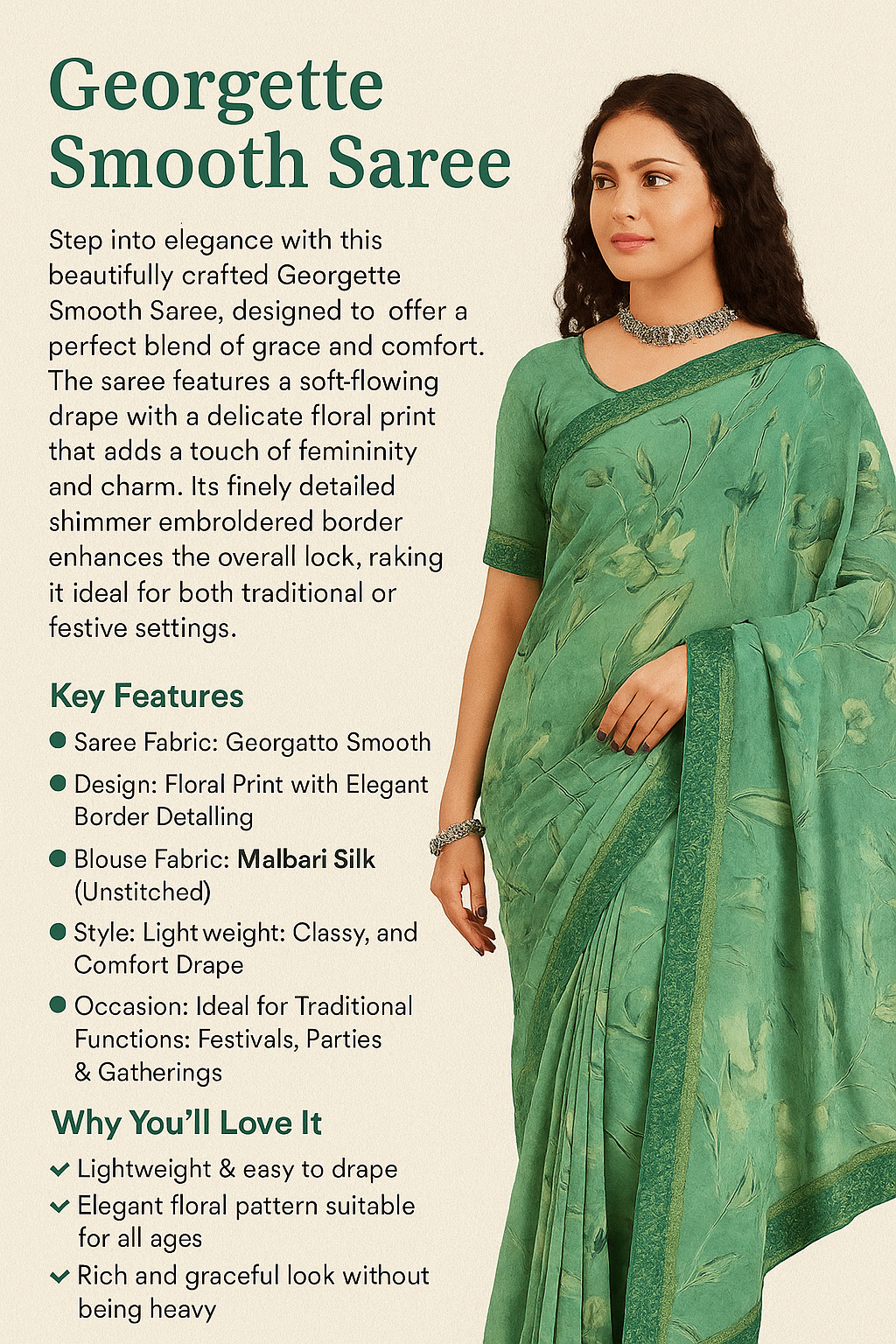 Georgette Smooth Saree