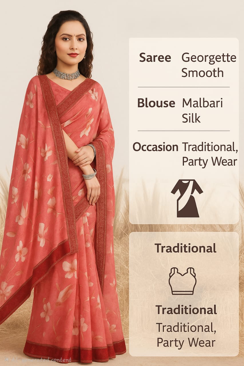 Georgette Smooth Saree