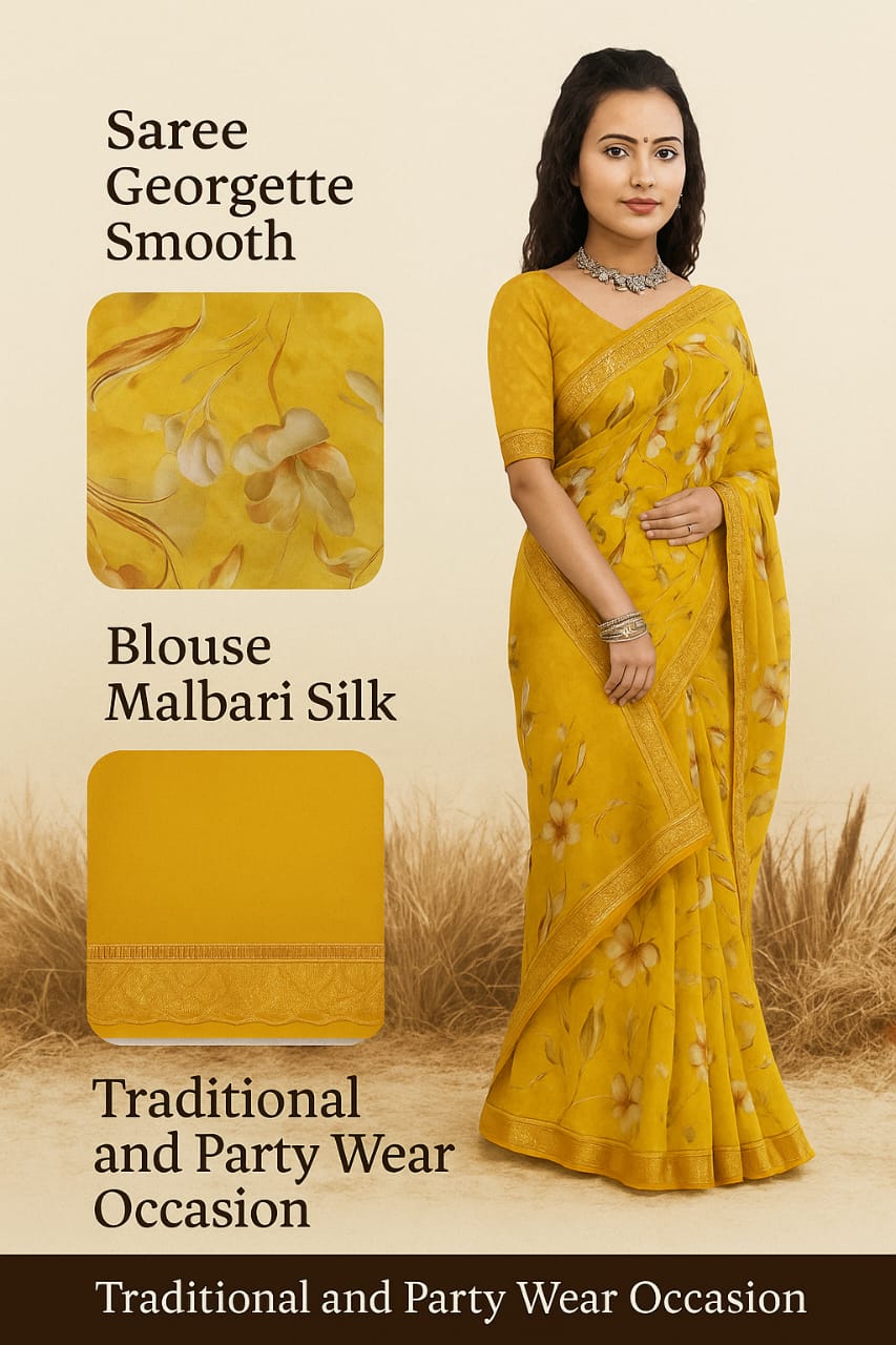 Georgette Smooth Saree